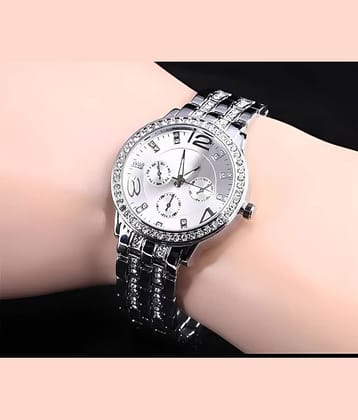 Cosmic Silver Metal Analog Womens Watch