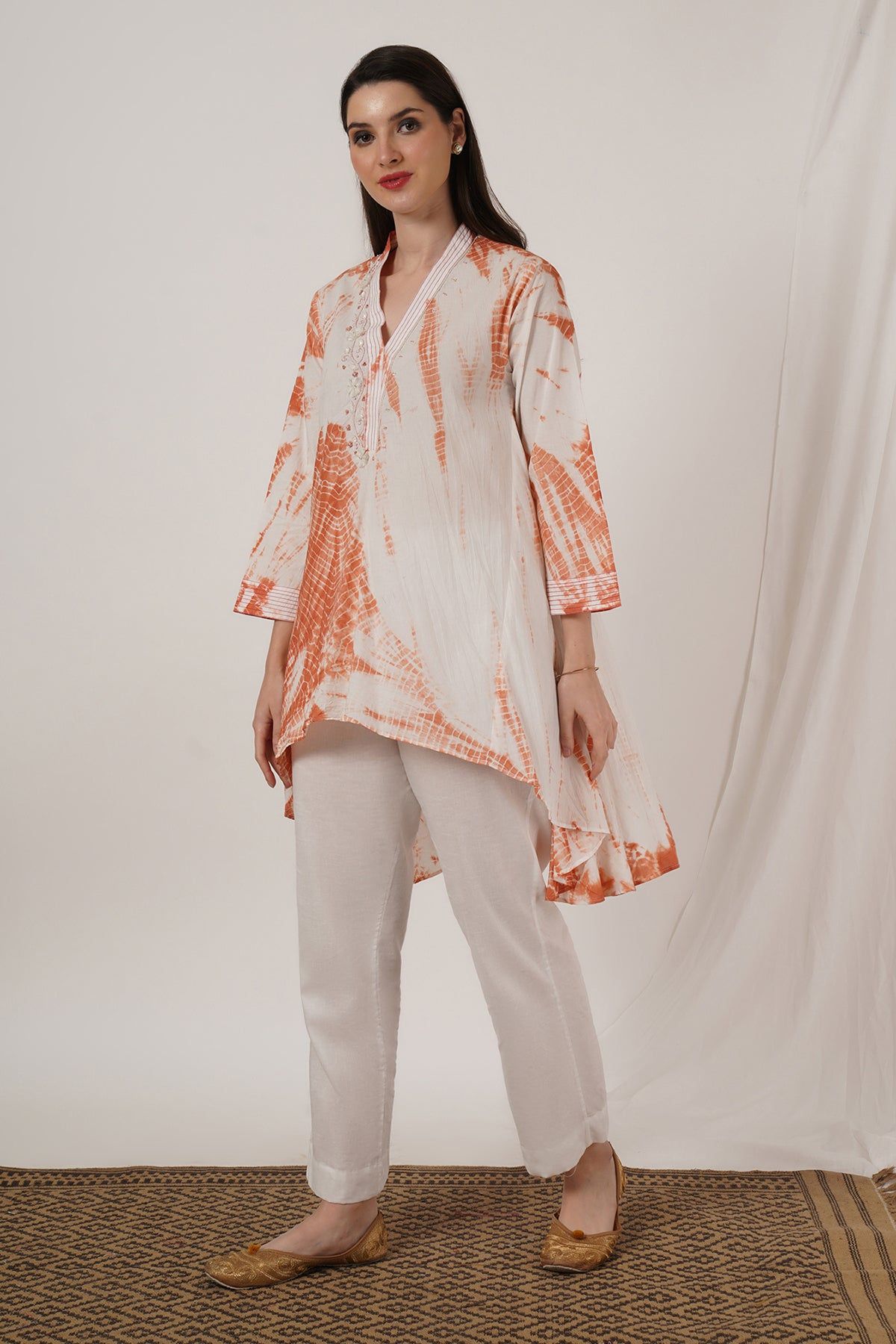 Peach Tie Dye Tunic Set Of 2-XL