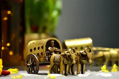 2 BULLOCK CART WITH HUT for Home Decor  by Snova Enterprises