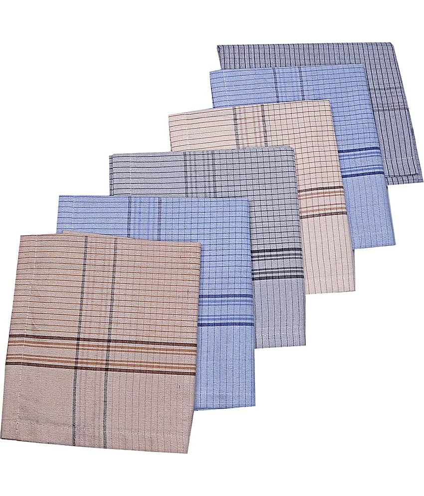 ATIPRIYA Multicolor Cotton Men's Handkerchief ( Pack of 6 )