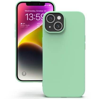 YATWIN Silicone Back Case for iPhone 14, Soft-Touch Phone Back Cover for Apple iPhone 14 - Light Cyan YATWIN Silicone Back Case for iPhone 14, Soft-Touch Phone Back Cover for Apple iPhone 14 - Light Cyan - Light Cyan / iPhone 14