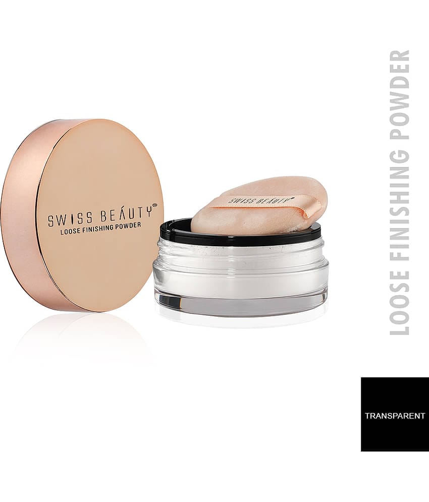 Swiss Beauty Ultra Fine Loos Finish Pressed Powder (Transparent), 8gm