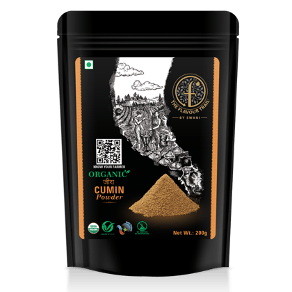 The Flavour Trail - Organic Cumin Powder/Jeera Powder/Jeera Masala, 200 gm| Organically Farmed | Hygienically Processed | Pesticide-Free