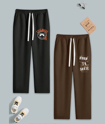 RUNSTARS Pack of 2 Boys Cotton Blend Trackpant ( Multicolor )