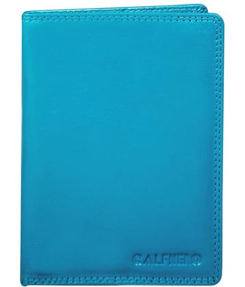 Calfnero Leather Blue Passport Holder