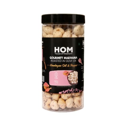GOURMET MAKHANA ROASTED IN OLIVE OIL - HIMALAYAN SALT & PEPPER  - 65 gm