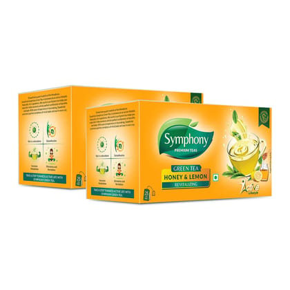 Goodricke Symphony Lemon & Honey Green Tea, 25 Tea Bags (Pack of 2)