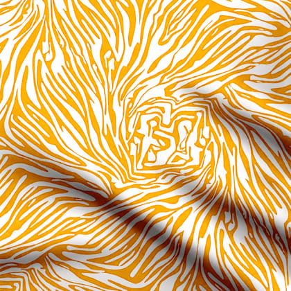 Yellow Aurora Cascade Print Fabric-Cotton