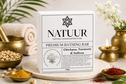 GLOW DAILY Chickpea, Turmeric and Saffron Premium Bathing Bar
