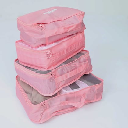 Cloth Organizer Pouch Laundry Zipper Bags - Pink