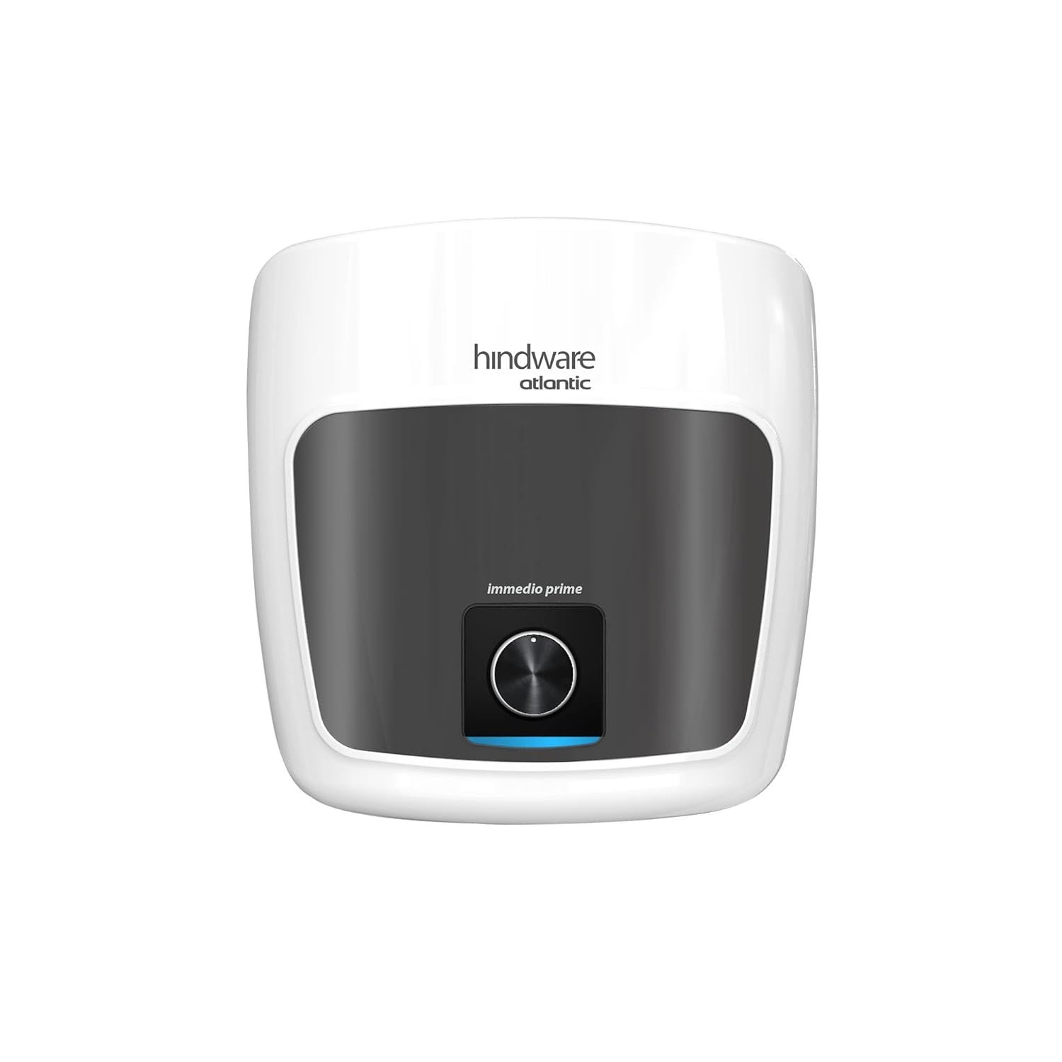 Hindware Smart Appliances Immedio Prime 25L Storage Water Geyser, 5 Star BEE Energy Rating, Glassline Tanked, Temperature Control Knob - White & Black