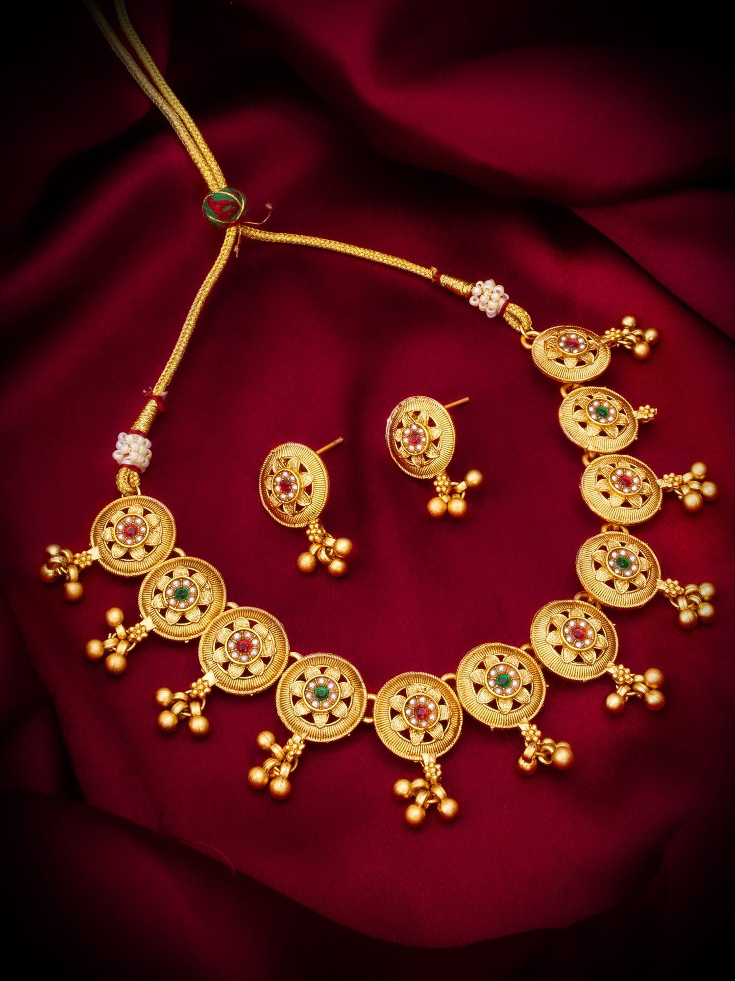 Morison Glamorous Gold Necklace and Earrings  The Ultimate Style Statement