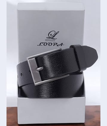 Loopa - Black 100% Leather Men's Formal Belt ( Pack of 1 )