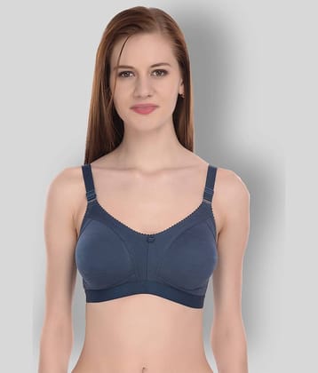 Elina 100% Cotton Non Padded Women's T-Shirt Bra ( Navy Blue )