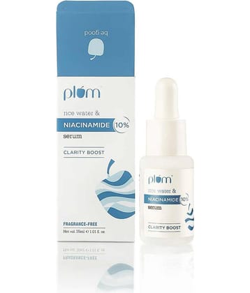 Plum 10% Niacinamide Brightening Serum with Rice Water|Brightens Skin from 1st Use|All Skin Types (15 ml)