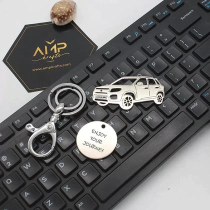 Maruti Suzuki Vitara Brezza 2021 Keychain-Side View / Silver