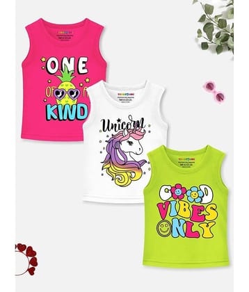 Trampoline Pack of 3 Girls Cotton Blend T-Shirt ( Multicolor1 ) Trampoline Pack of 3 Girls Cotton Blend T-Shirt ( Multicolor1 )