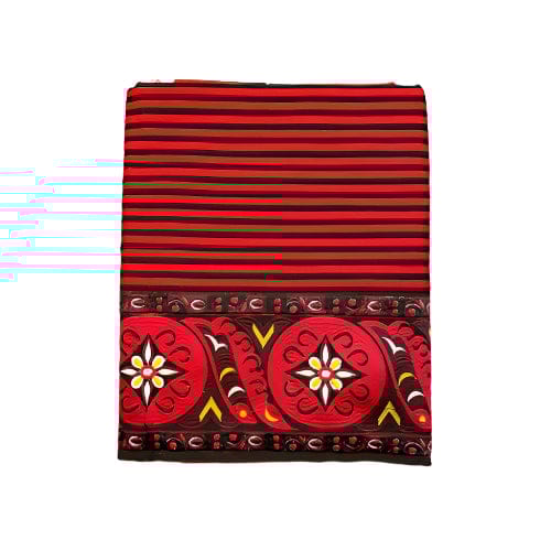 Fanek Mapan Naibi (Red) – Bold Handwoven Manipuri Wrap Skirt-Ataiba (Stiched)