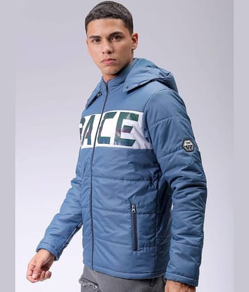 The Indian Garage Co. Polyester Men's Puffer Jacket - Blue ( Pack of 1 )