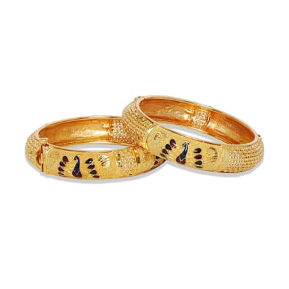 Traditional Meenakari Peacock Set of 2 Kada