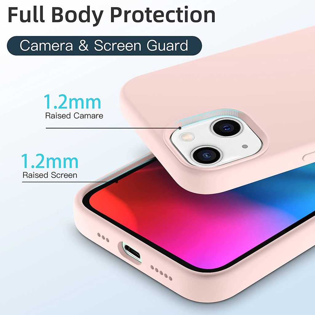 LIRAMARK Liquid Silicone Soft Back Cover Case for Apple iPhone 13 Pro (6.1 Inch)