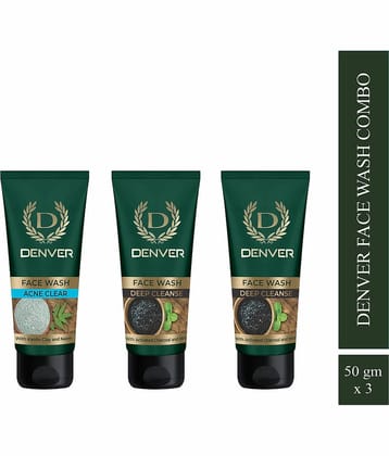 Denver Daily Use Face Wash For All Skin Type ( Pack of 3 )