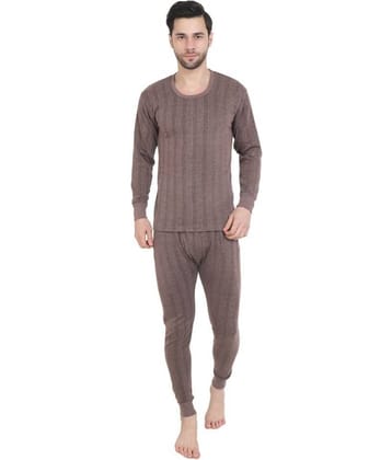 Zeffit Pack of 1 Cotton Thermal Sets For Men's ( White )