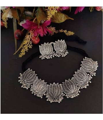 PUJVI Alloy Silver Contemporary/Fashion Necklaces Set Choker