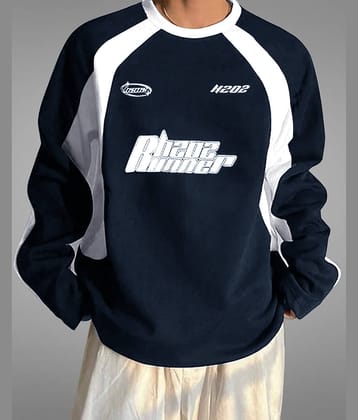 Eyebogler Fleece Round Neck Men's Sweatshirt - Blue ( Pack of 1 )