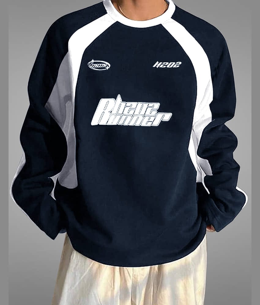 Eyebogler Fleece Round Neck Men's Sweatshirt - Blue ( Pack of 1 )