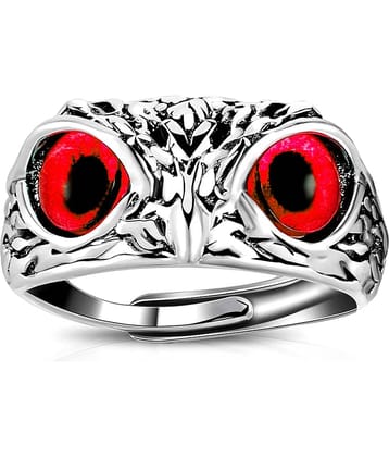 Owl Eye Ring For Men Girls Silver Ring For Boys Adjustable Stylish men Jewellery