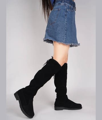 JM Looks Black Women's Mid Calf Length Boots