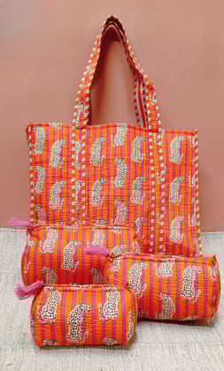 Tote Bag with set of 3 Pouches