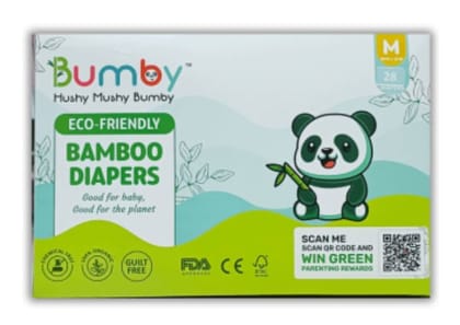 Organic Bamboo Diapers Medium (6 to 8 Kgs)