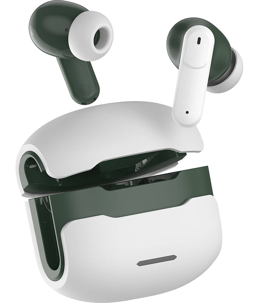 VERONIC AIRBUDS 311 GAMING Bluetooth True Wireless (TWS) In Ear 35 Hours Playback Low Latency,Fast charging IPX4(Splash & Sweat Proof) Green