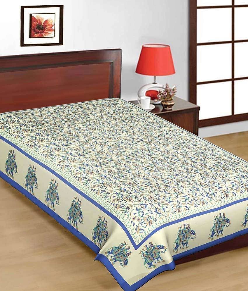 Uniqchoice Cotton Single Bedsheet ( Multi )