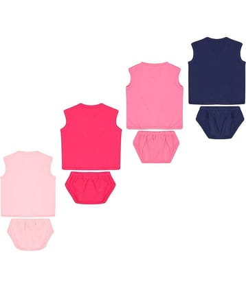 Dongli Pack of 4 Unisex for Baby 100% Cotton ( Multi )
