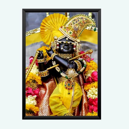NOKKES Radha Raman ji Vrindavan Radha Raman Thakur Ji Photo Frames Religious Photo frame 5X7 Inch Photo Frame_QWW61