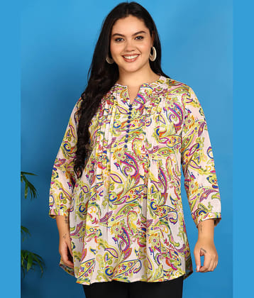 Yash Gallery Women's Cotton Blend Tunic ( Multi Color )