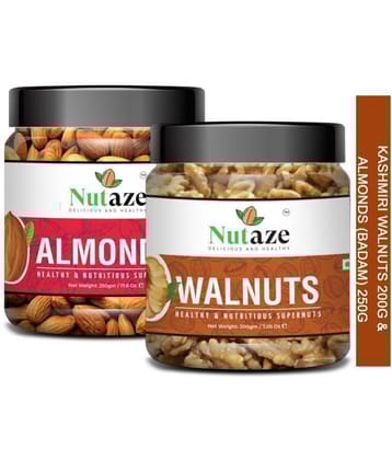 Nutaze Kashmiri Walnuts Kernels 200g & California Almonds 250g