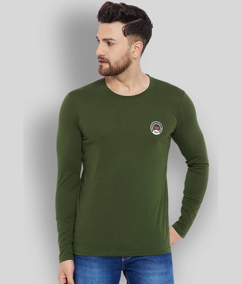The Million Club Pack of 1 Polyester Regular Fit Men's T-Shirt ( Green )