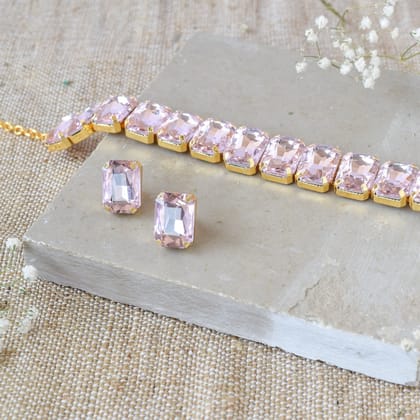 Dia Choker Set (Baby Pink)