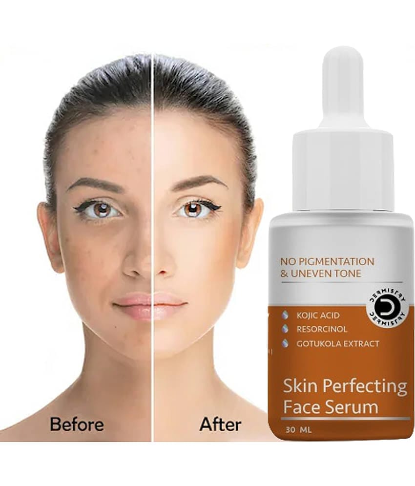 Dermistry Hyper Pigmentation Fairness Kojic Acid Face Serum Skin D Tan Whitening Lightening Brightening Shine Care Anti Blemishes Pigment Melasma Removal Glowing Beauty Moisturizer Goree Gora Lotion Cream Pack Scrub Facial Kit Bleach Cleanser Mask-30ml