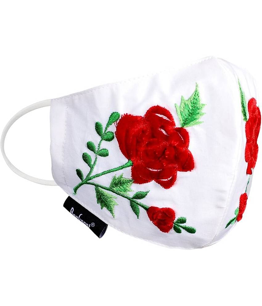 Anekaant - White Cotton Mask ( Pack of 1 )