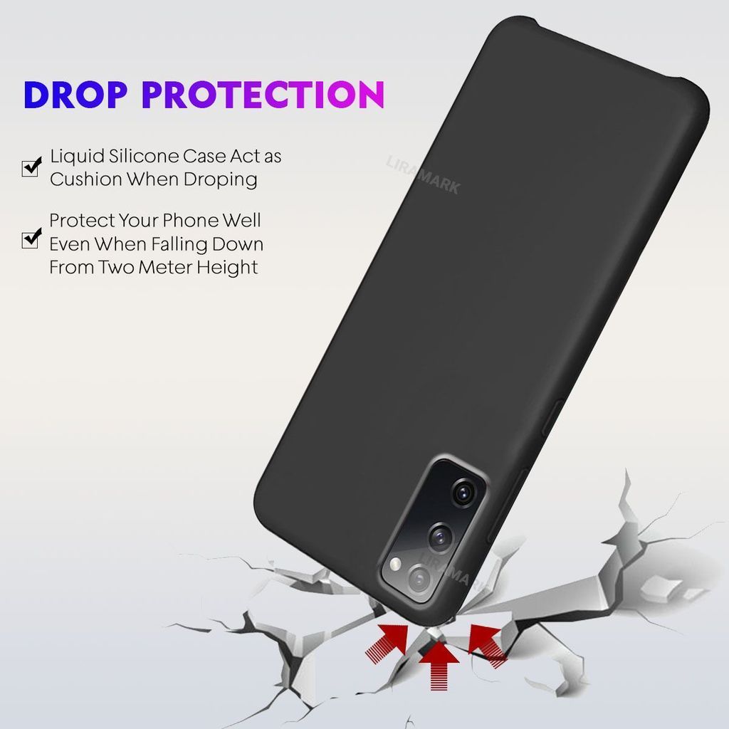 LIRAMARK Liquid Silicone Soft Back Cover Case for Samsung Galaxy S20 FE 5G