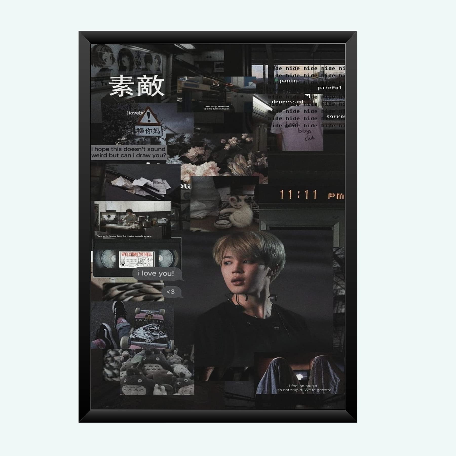 Nokkes Bts Army Bangtan Boy V suga J-Hope Jungkook Jin Jimin Rm 8X12 Inch Size Photo Frame Photo Home Office_bts1_87