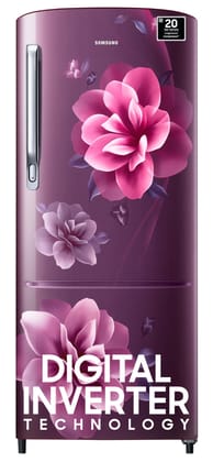 Samsung 183 L, 4 Star, Digital Inverter, Direct-Cool Single Door Refrigerator (RR20C1724CR/HL, Red, Camellia Purple) Samsung 183 L, 4 Star, Digital Inverter, Direct-Cool Single Door Refrigerator (RR20C1724CR/HL, Red, Camellia Purple) - Purple - 2024 Mode
