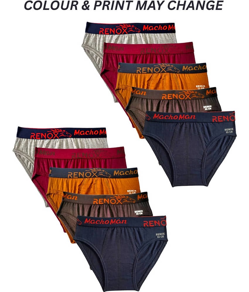Renox Pack of 10 Boys Cotton Briefs ( Multicolor 6 )