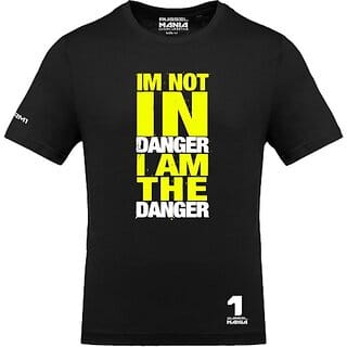 Fastbend Mens Black Printed Cotton Blend Round Neck T-Shirt