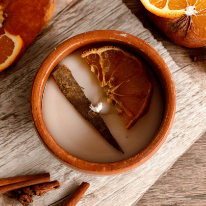 Terracotta Candle-Orange Cinnamon